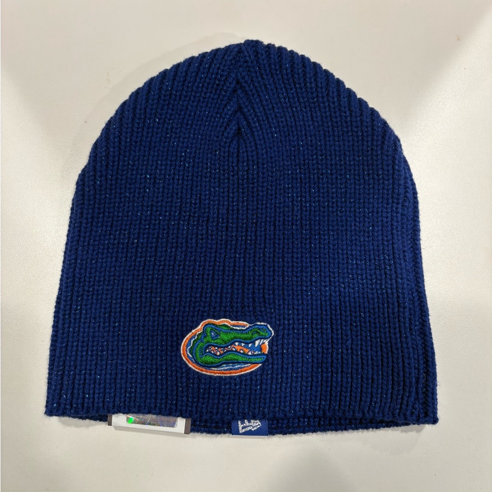 New Era Womans Florida Gators Blue Glitter Beanie NWT.